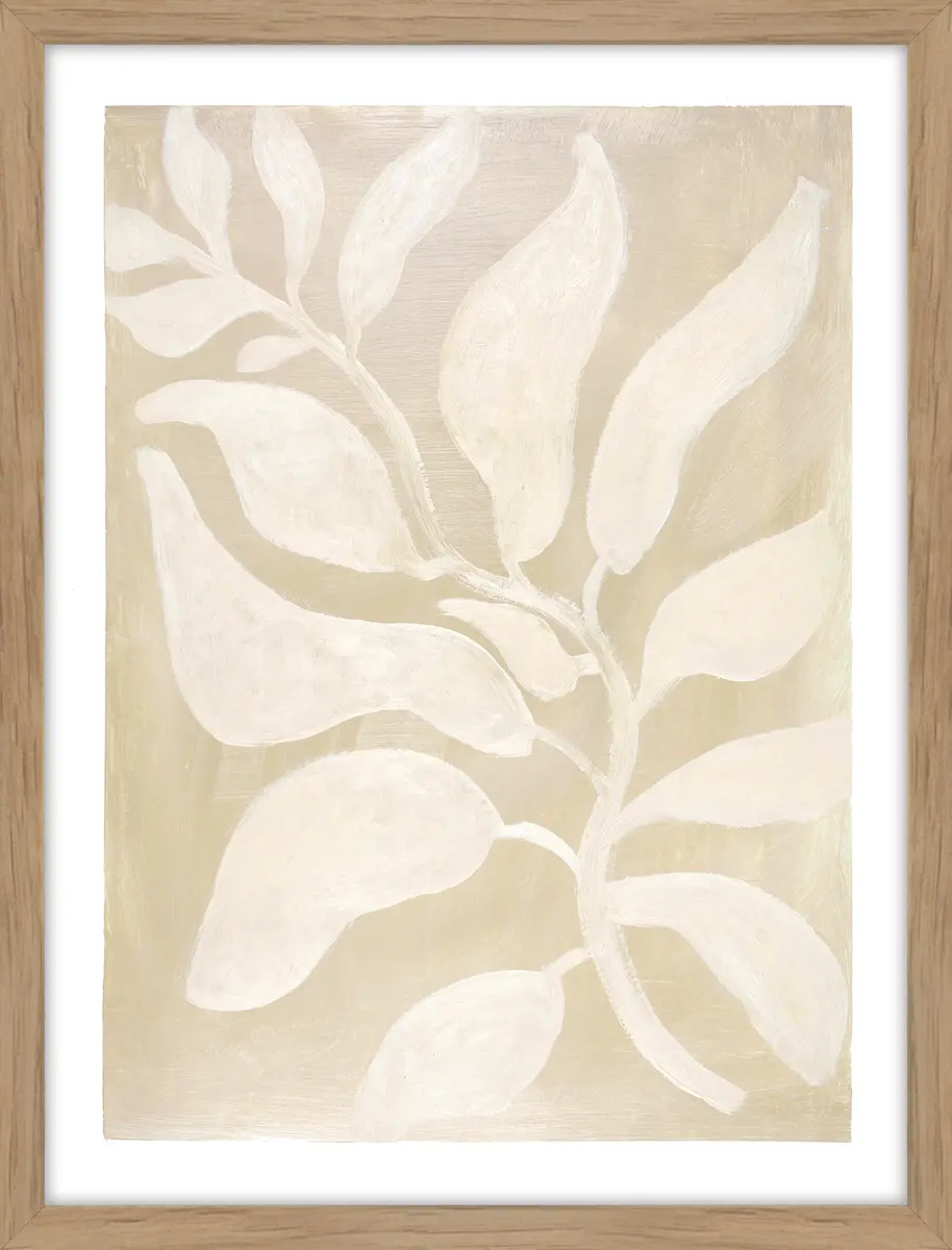 gerahmter Digitaldruck - BHT ca. 30x40x2 cm, Hellbeige