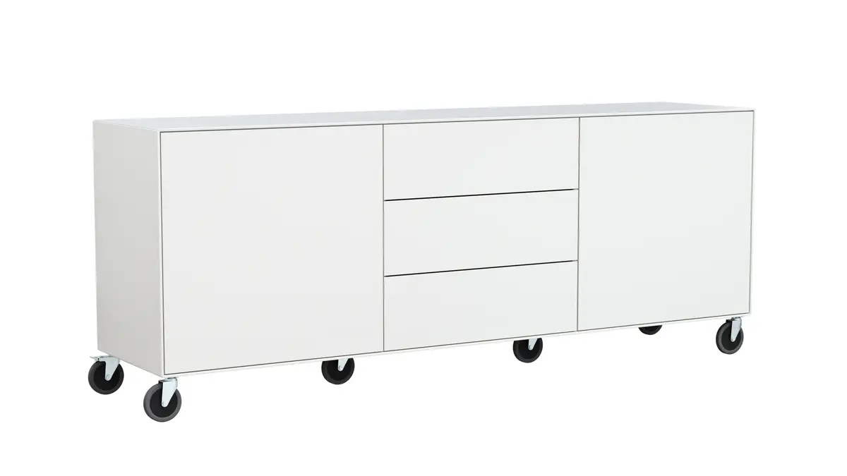 Sideboard Edge - Lack, Weiß