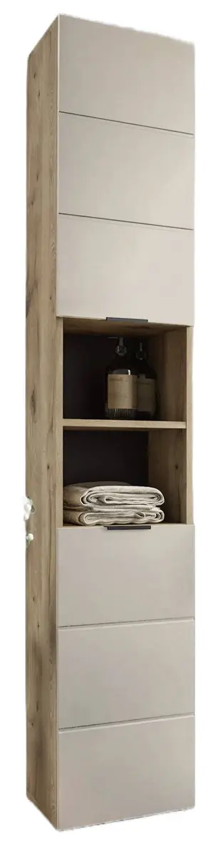 Hochschrank- B ca. 34 cm, Eiche Dekor, Kaschmir