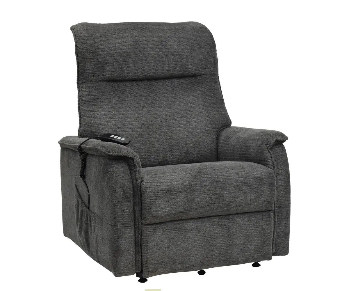 TV-Sessel MIKLAS - Aufstehhilfe, Relaxfunktion, Stoff, Grau