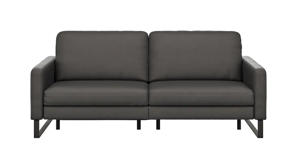 Sofa Enna - 3,5-Sitzer inklusive Relaxfunktion (motorisch), links und rechts, Leder, Anthrazit