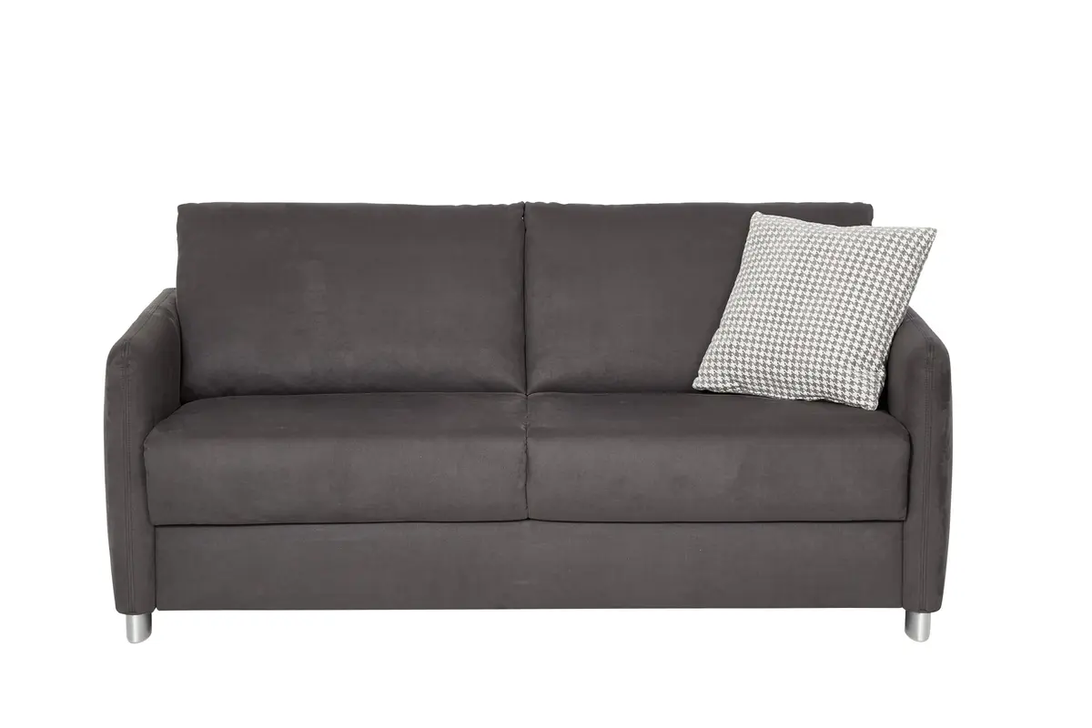 Schlafsofa - 2-Sitzer mit Schlaffunktion, Stoff, Schwarz 