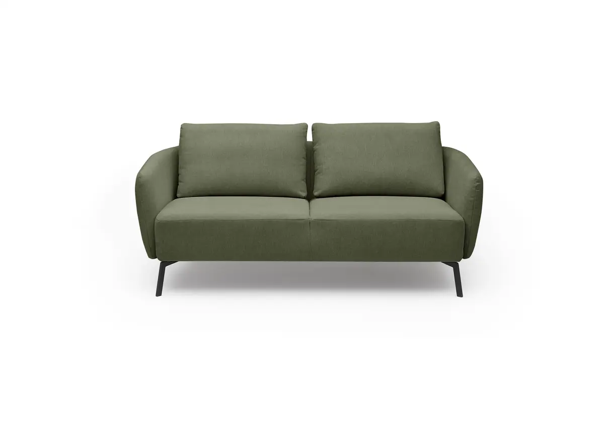 Sofa CARLLOTA - 2,5-Sitzer, Stoff, Dunkelgrün