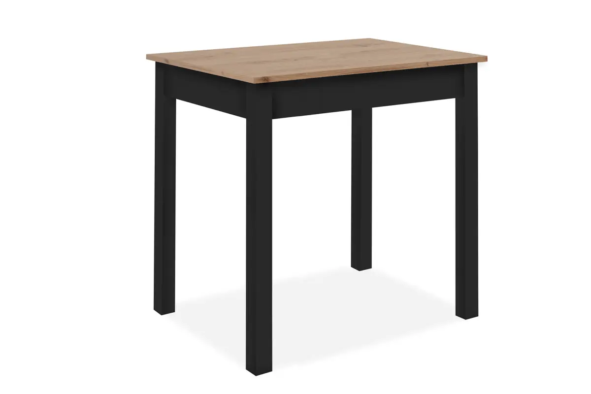 Esstisch - LB ca. 110x67 cm, Artisan Eiche Nachbildung, Schwarz