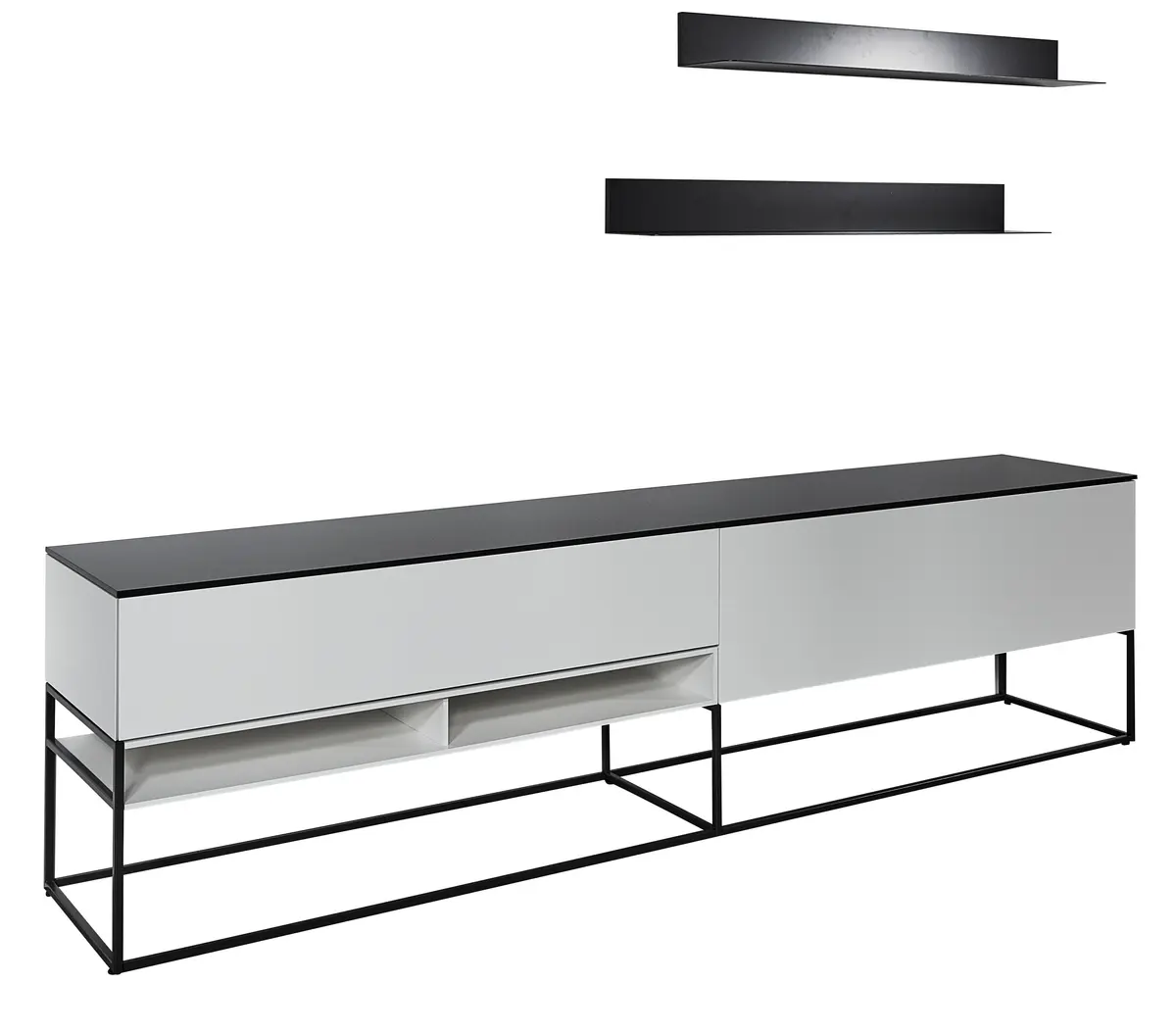 Lowboard Catona - Lack matt, Weiß