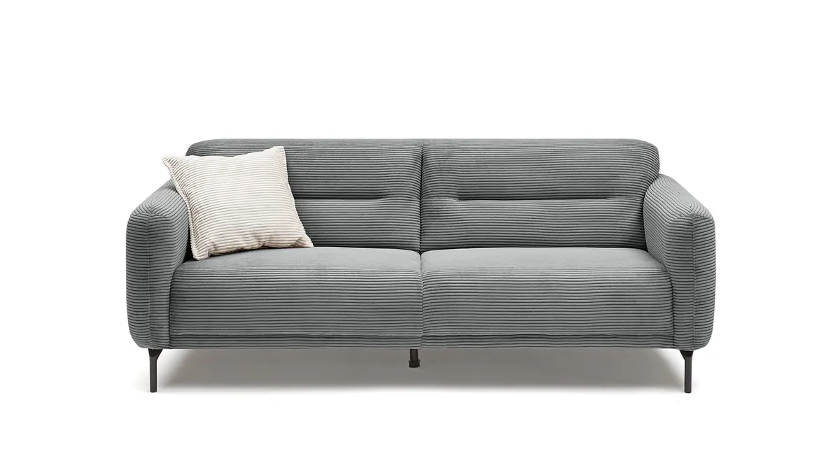 Sofa - 3-Sitzer, Stoff, Grau