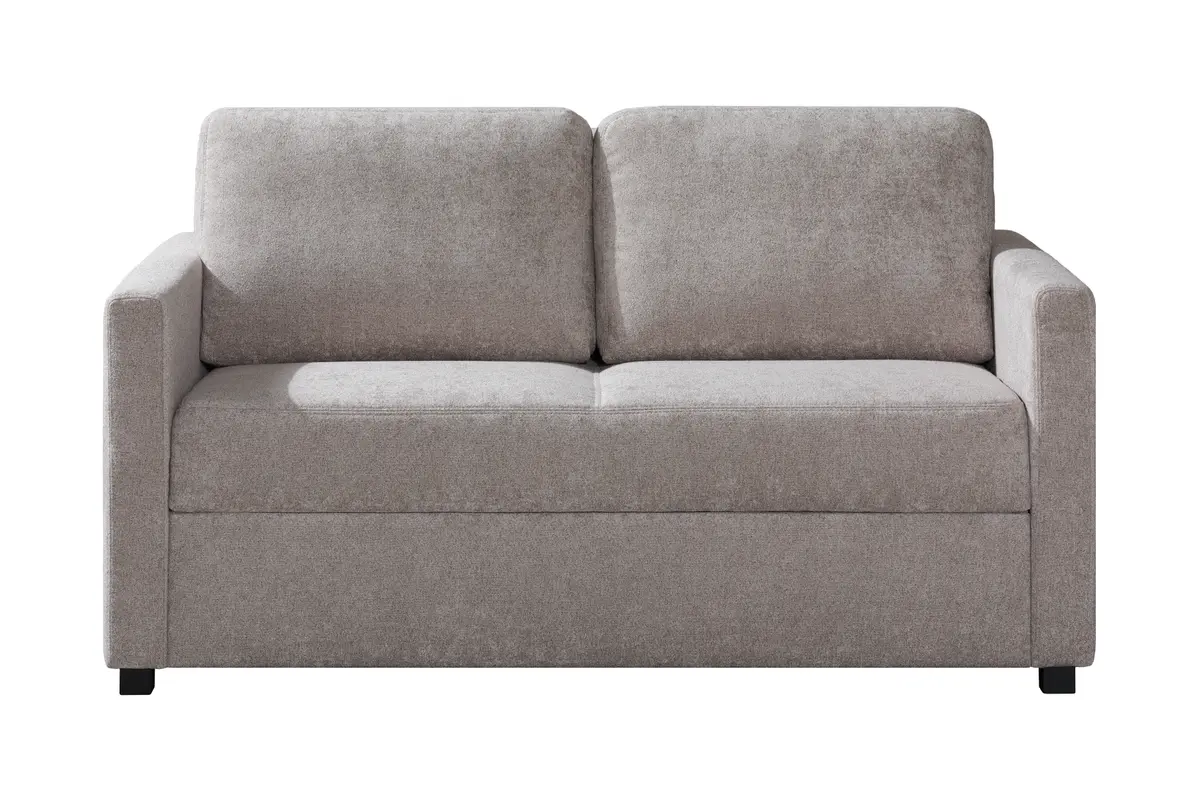 Sofa - 2-Sitzer, Schlaffunktion mit Bettkasten, Stoff, Cappuccino