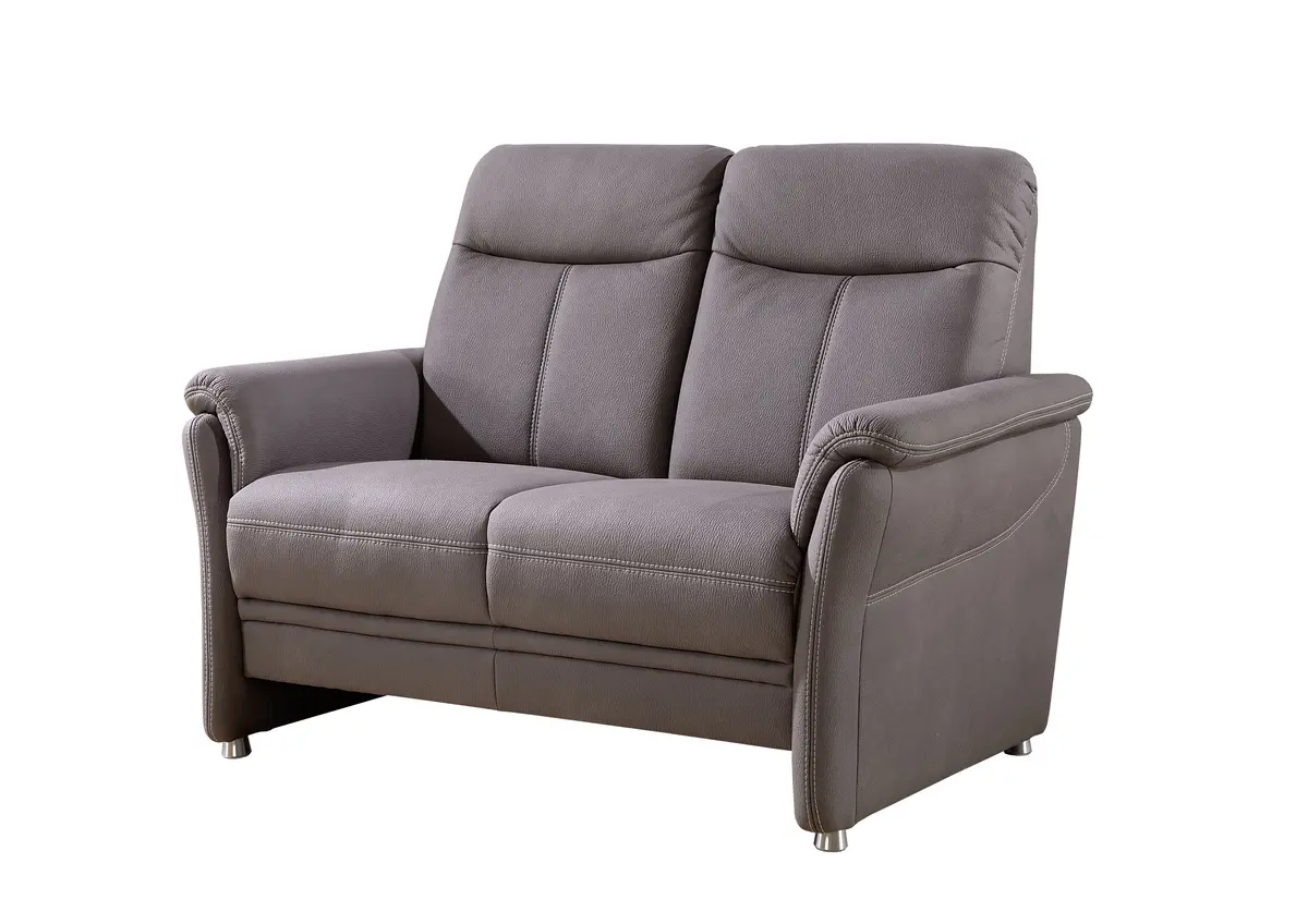 Sofa - 2-Sitzer, Stoff, Braun