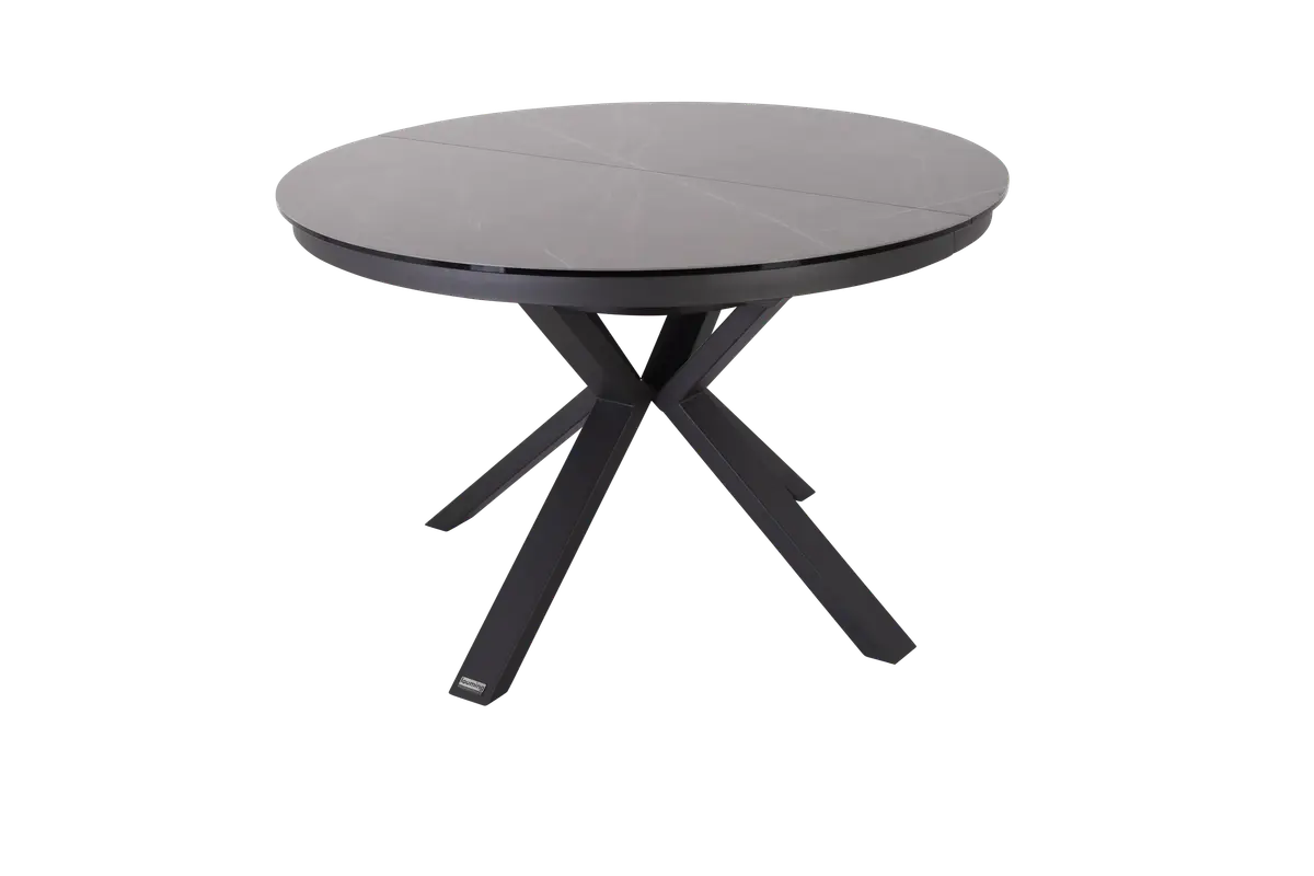 Esstisch MAIJA - ausziehbar, D ca. 120 cm, Keramik, Grau