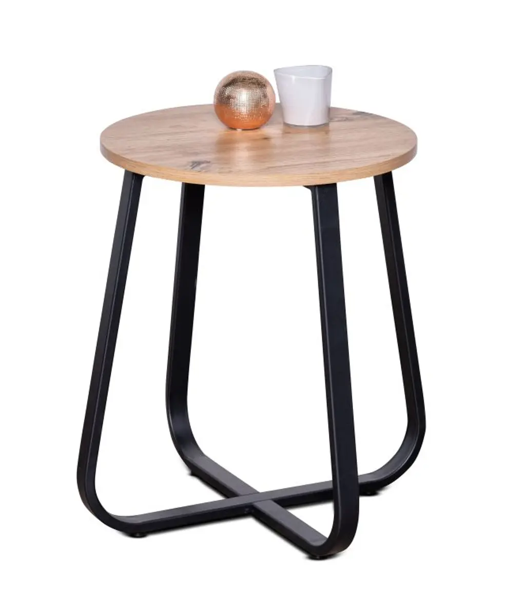 Beistelltisch - D/H ca. 40x50 cm, Eiche Dekor