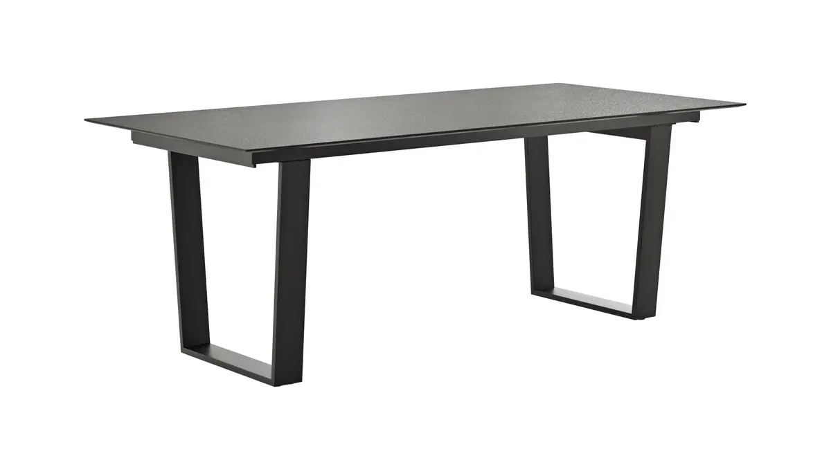Esstisch Dinner - verlängerbar, LB ca. 200x95 cm, Kunststoff, Dunkelgrau