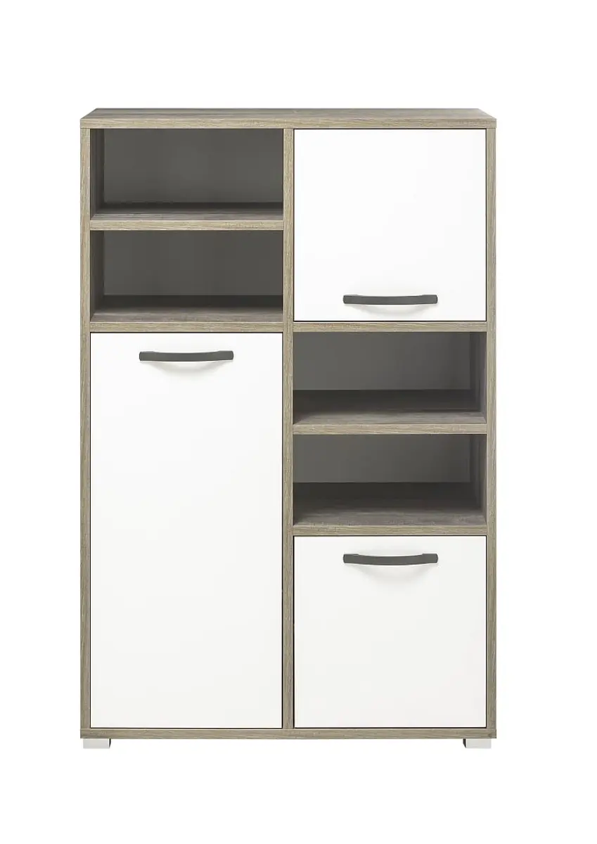 Highboard- Holz Dekor, Weiß