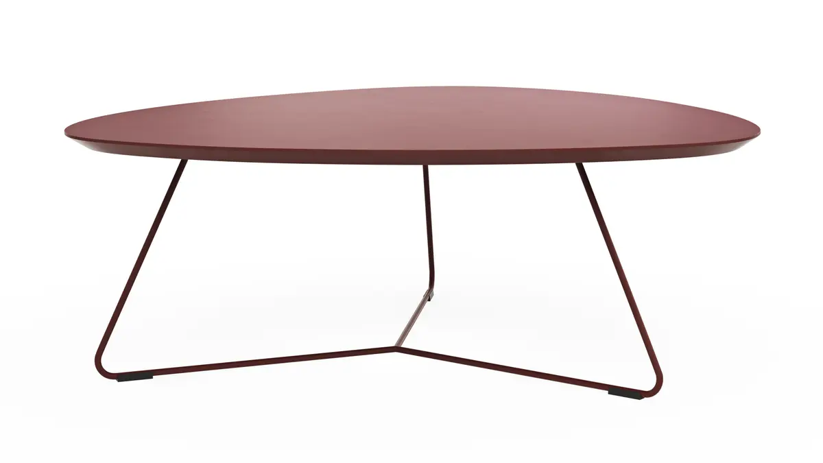 Couchtisch Fano - LBH ca. 87x78x33 cm, Fenix, Bordeaux