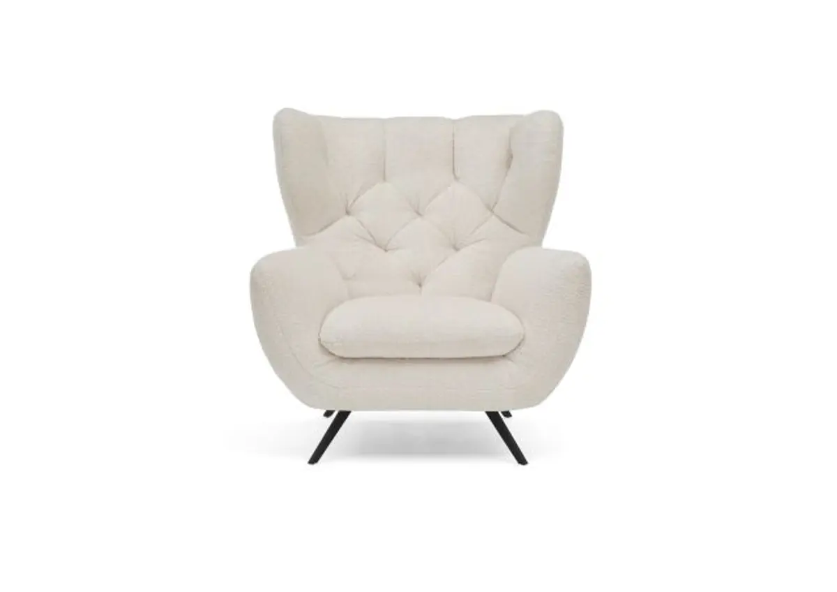 Sessel CHIRA - Stoff, Creme