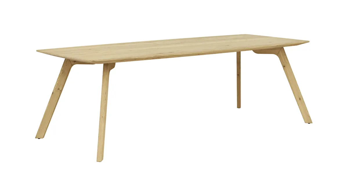 Esstisch Phoenix - LB ca. 240x100 cm, Eiche massiv, Bianco geölt