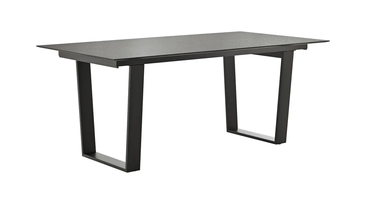 Esstisch Dinner - verlängerbar, LB ca. 180x95 cm, Kunststoff, Dunkelgrau