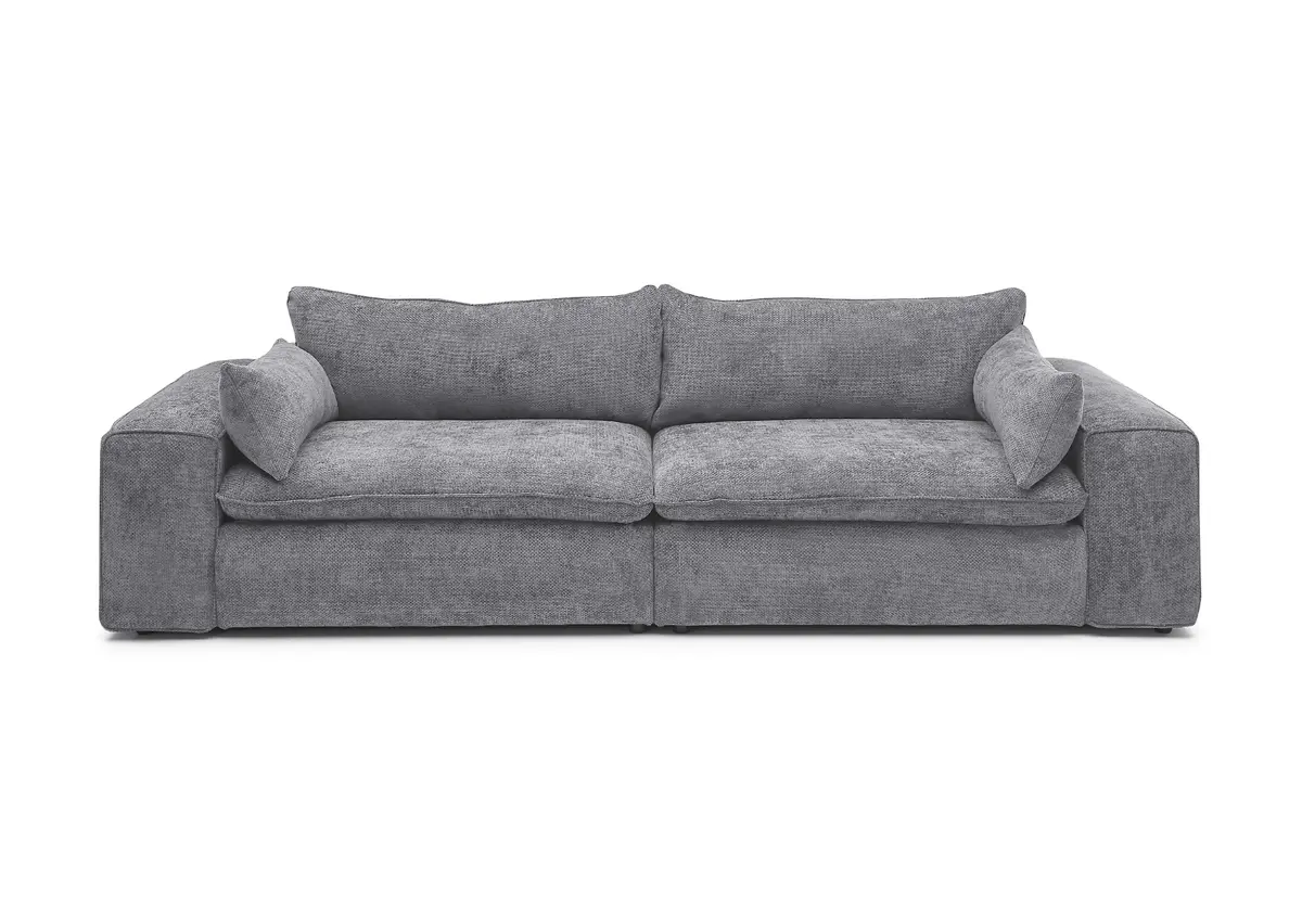 Sofa - 3-Sitzer, Stoff, Grau
