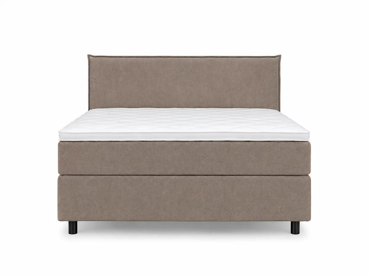  Boxspringbett Premium Line Board - Liegefläche ca. 180x200 cm, Stoff, Taupe
