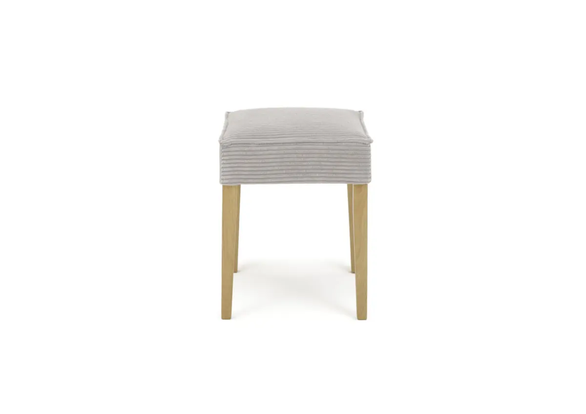 Hocker  SITTING TOGETHER_L- Stoff, Hellgrau, Eiche Natur