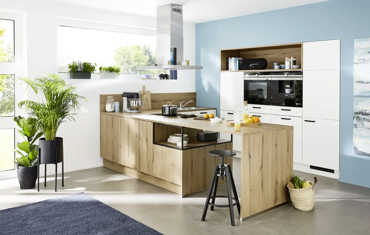 Winkelküche 40.100 2 421, Weiß matt