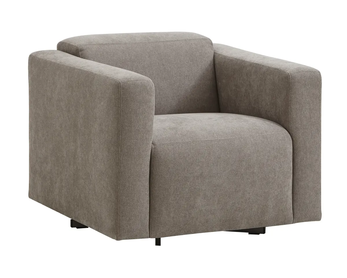 Sessel Anaheim - Stoff, Hellgrau