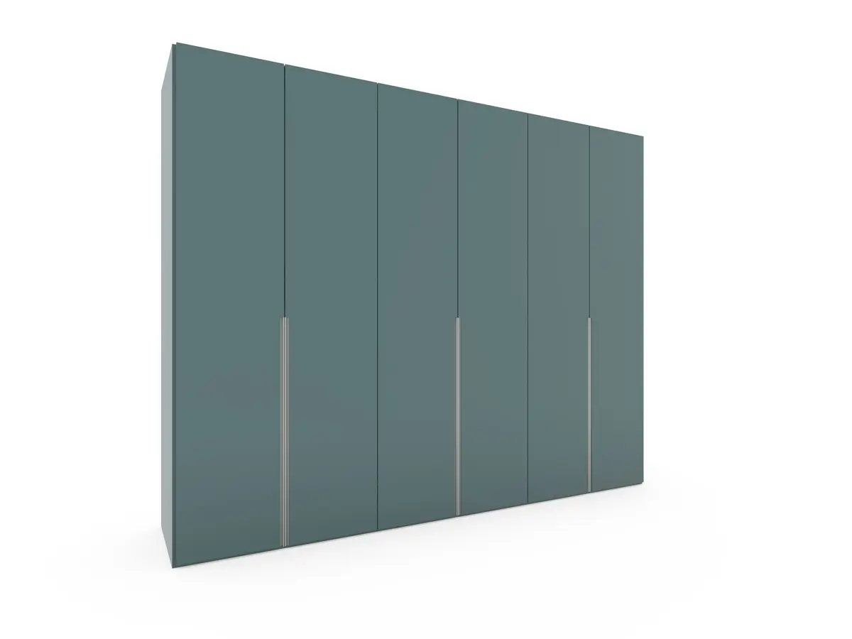 Drehtürenschrank Loretto - B ca. 304 cm. Lack Matt, Salbei