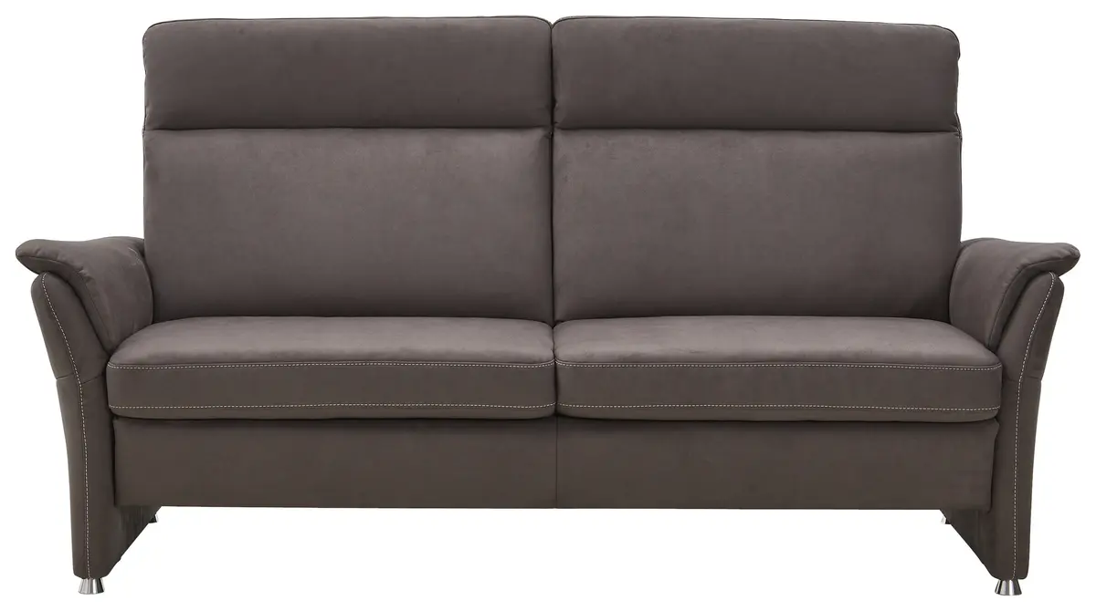 Sofa Arima H - 2-Sitzer inkl. Relaxfunktion (motorisch), Stoff, Dunkelbraun