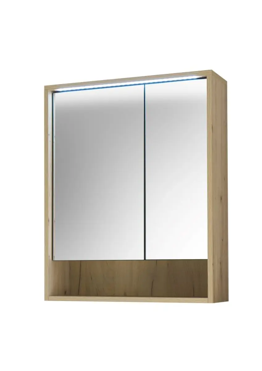 Spiegelschrank- B ca. 60 cm, Eiche Dekor, Spiegel