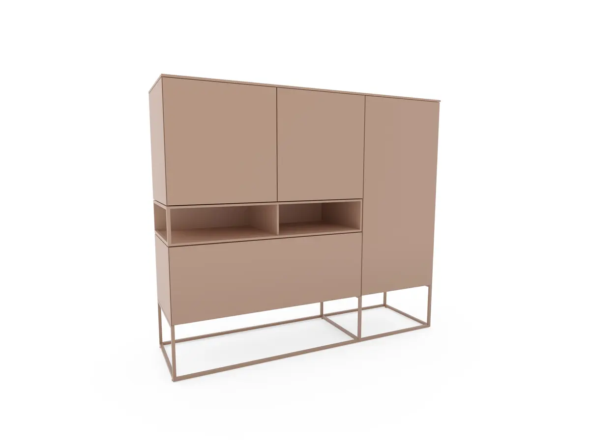 Highboard Catona - Lack, Puder