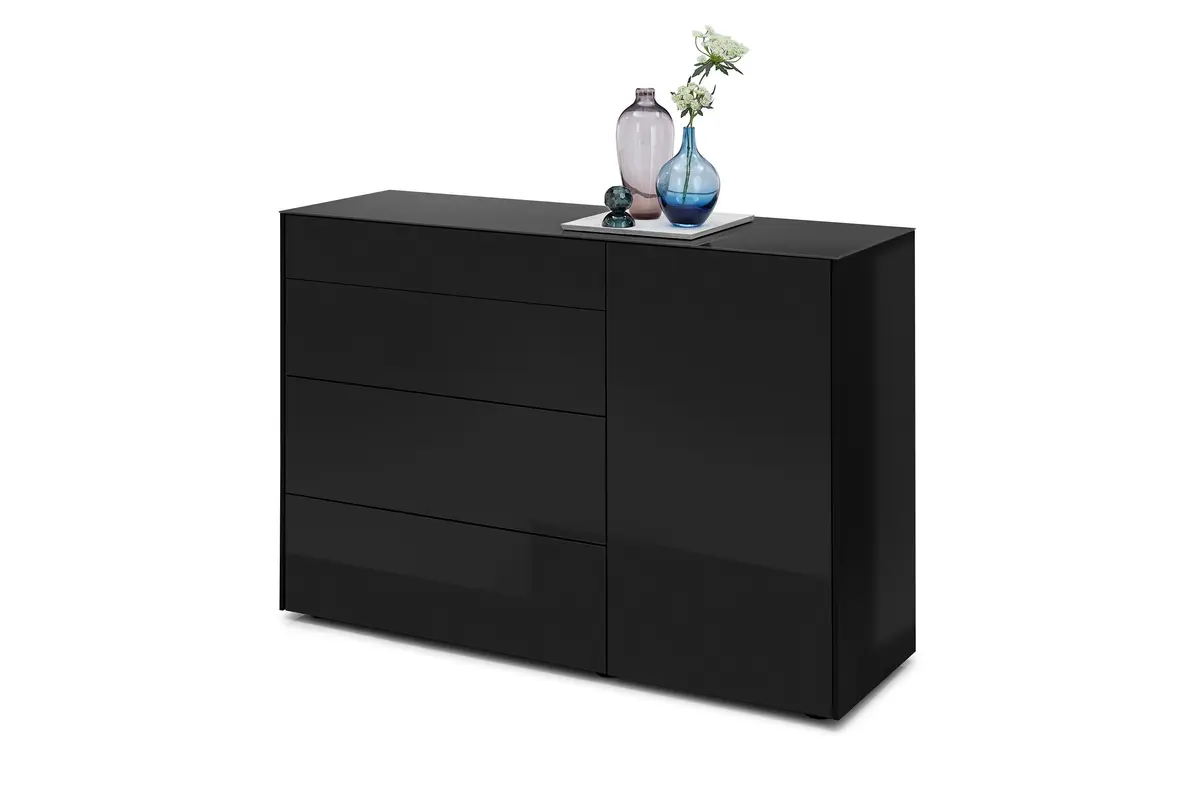 Kommode - B ca. 131 cm, Vulkanschwarz
