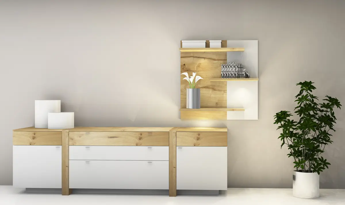 Sideboard Kombination - Lack, Grau