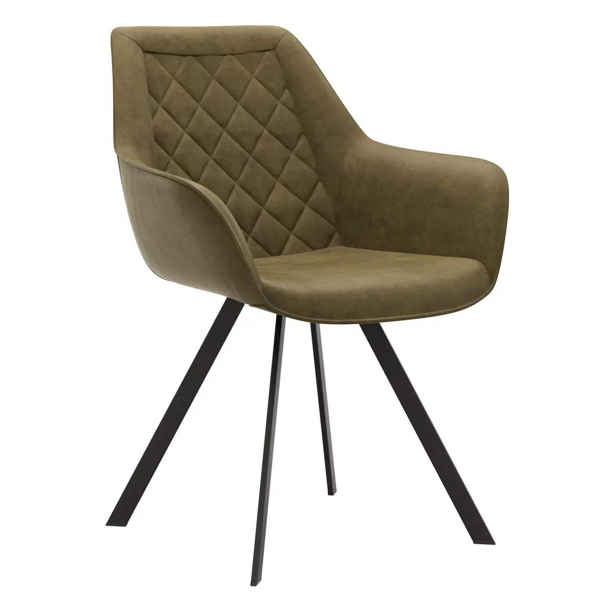 Armlehnstuhl Wesley - Stoff, Grün