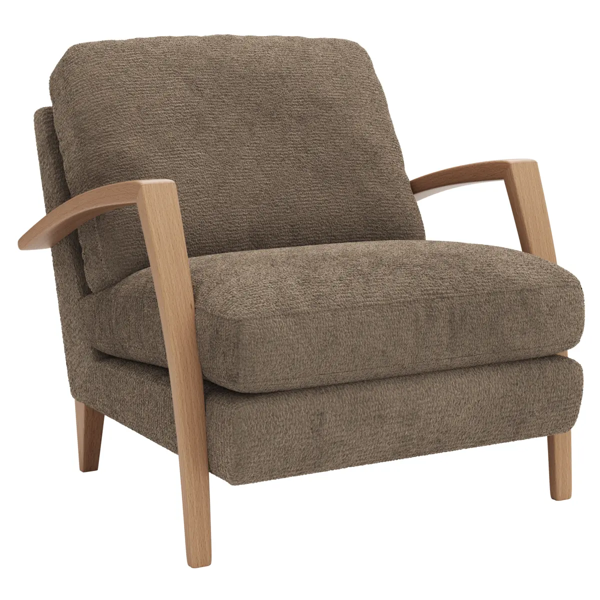 Sessel Karasu - Chic, Stoff, Taupe