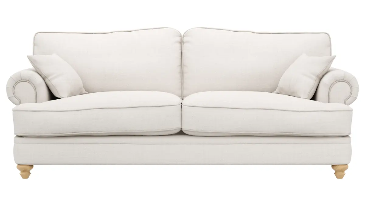 Sofa Mapleton - 3-Sitzer, Stoff, Creme