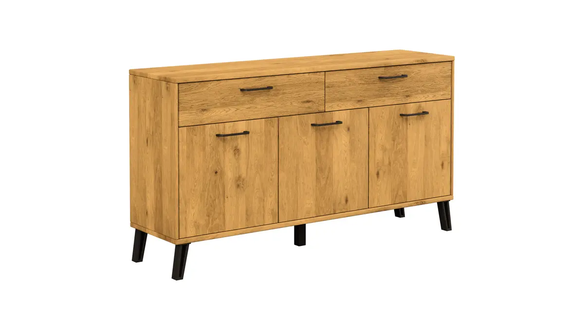 Sideboard Savannah - Wildeiche massiv, natur geölt