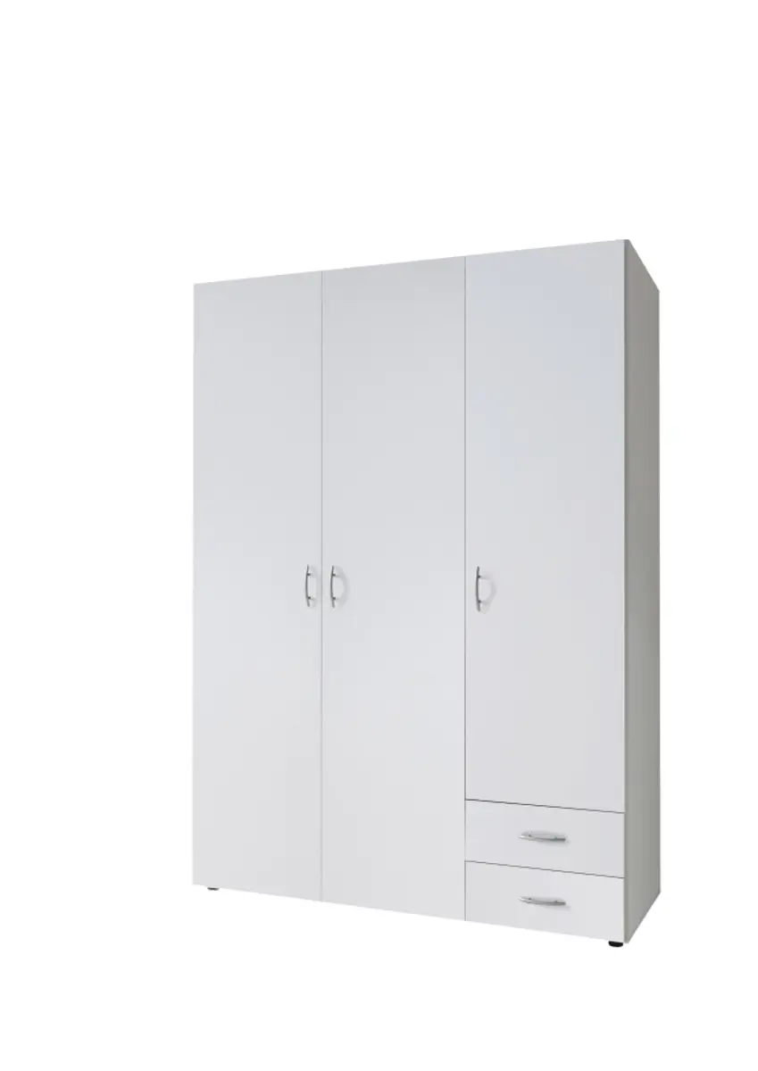 Drehtürenschrank- B ca. 120 cm, Weiß