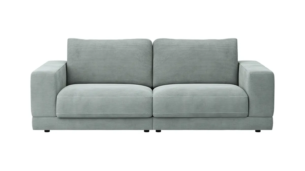 Sofa Juni - 2-Sitzer, Cord, Hellblau