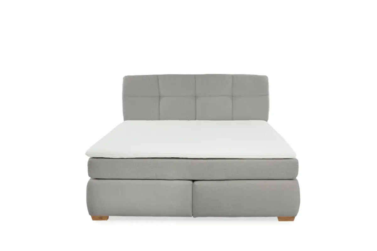 Boxspringbett JORINA MIX- Liegefläche ca. 180x200 cm, Stoff, Grau