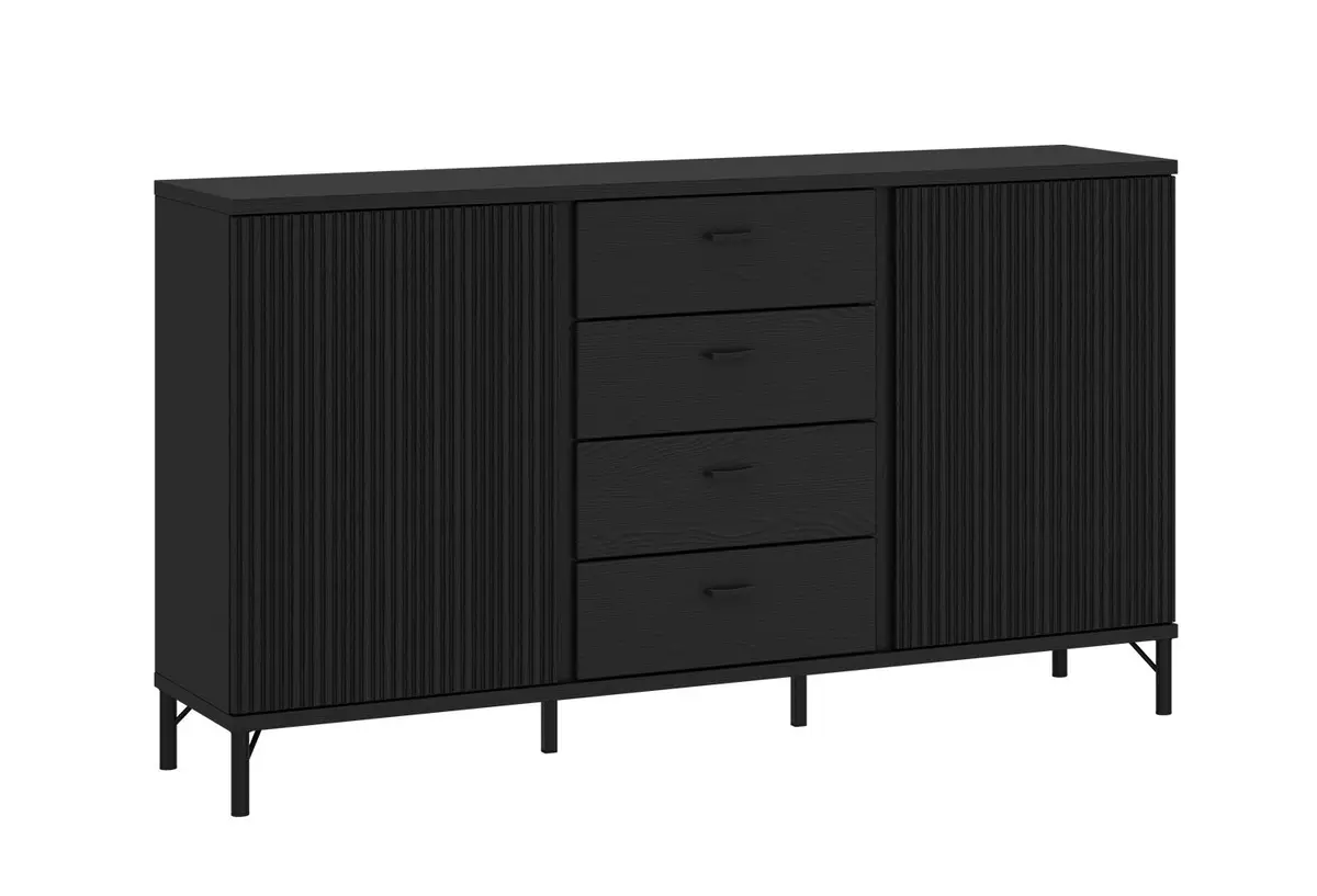 Sideboard - B ca. 150 cm, Schwarz