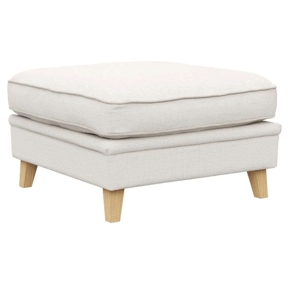 Hocker Mapleton - Stoff, Creme