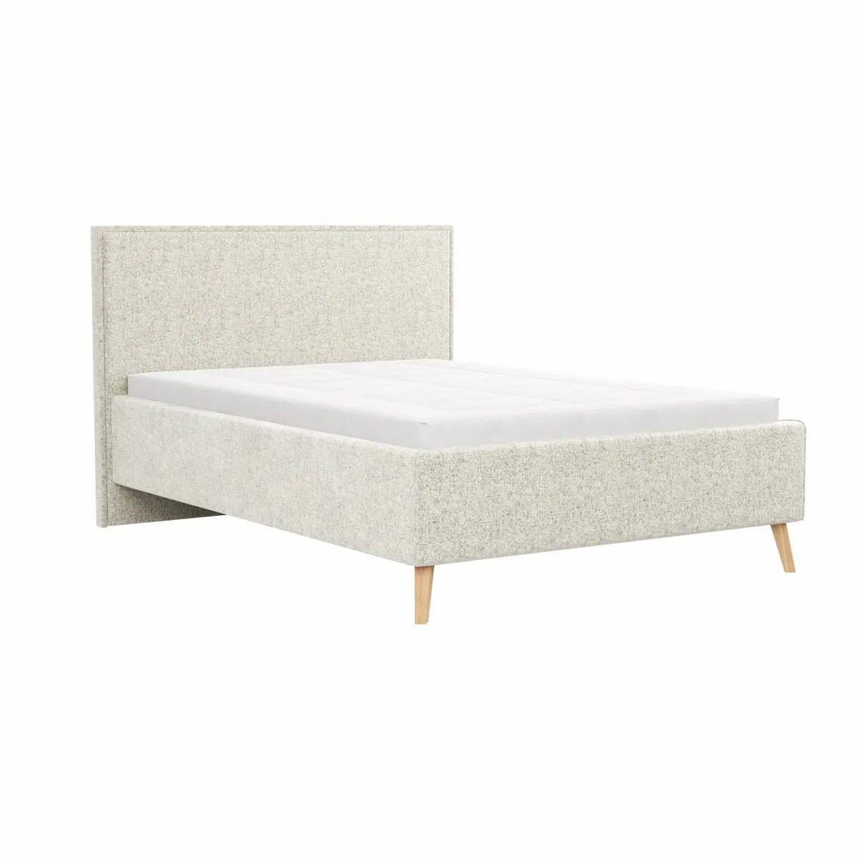 Bettgestell Carmen - Liegefläche ca. 140x200cm, Stoff, Beige