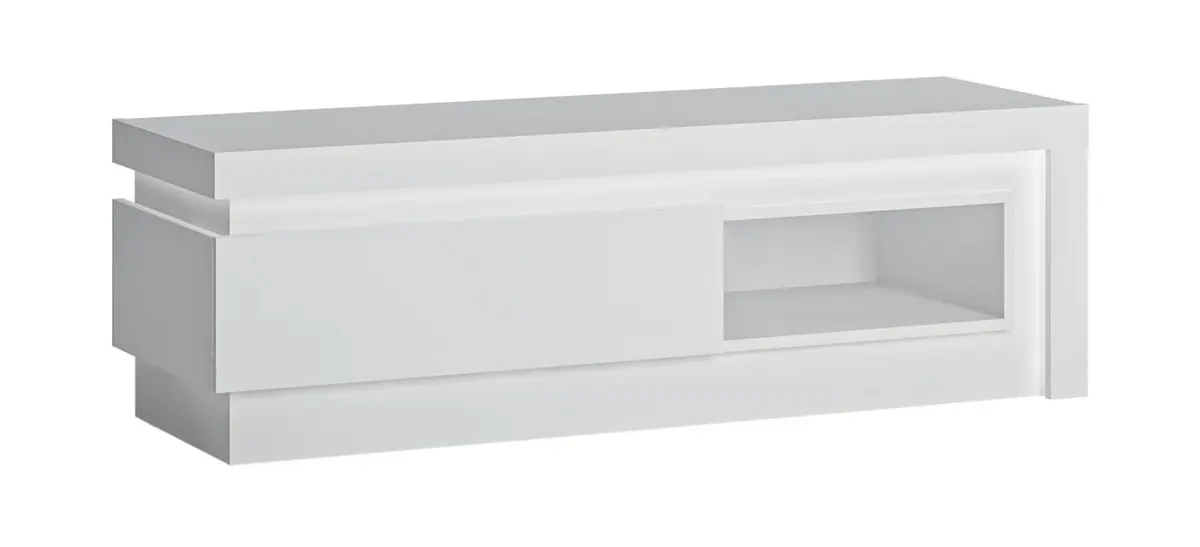 TV-Unterteil - mit Beleuchtung, Weiß