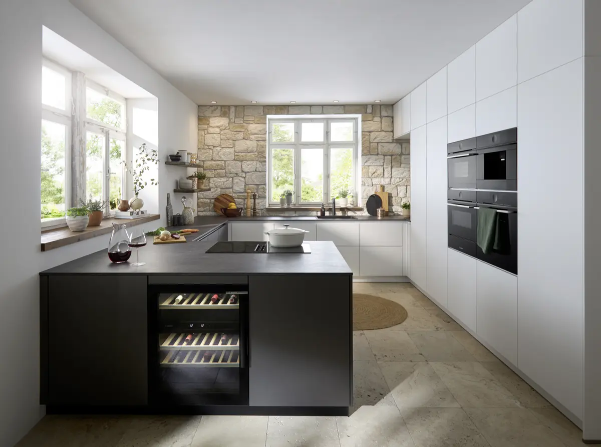 U-Küche 56.210 CO 2 525, kristallweiß matt