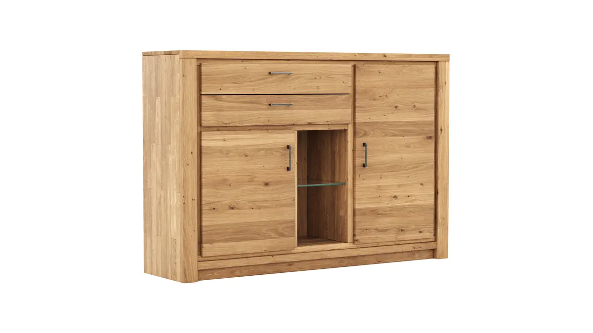 Highboard Farmingdale - Eiche massiv, natur geölt