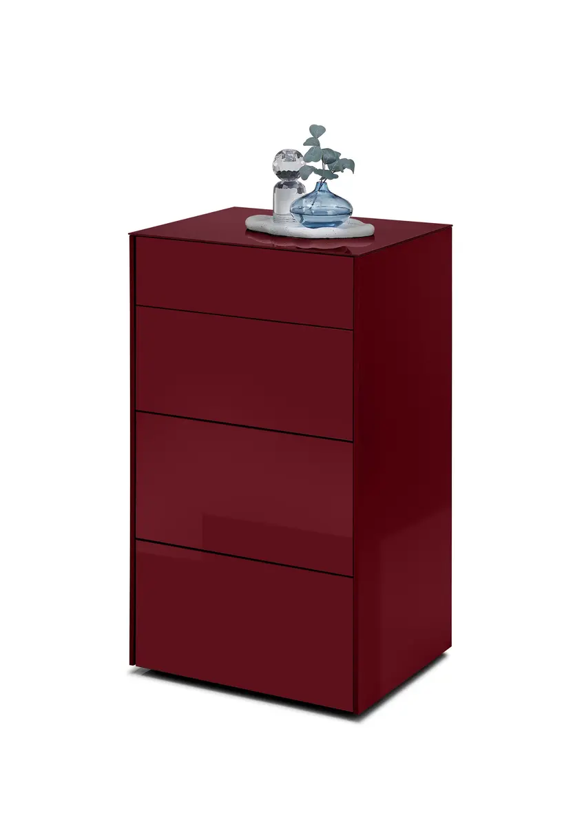 Kommode - B ca. 52 cm, Bordeauxrot