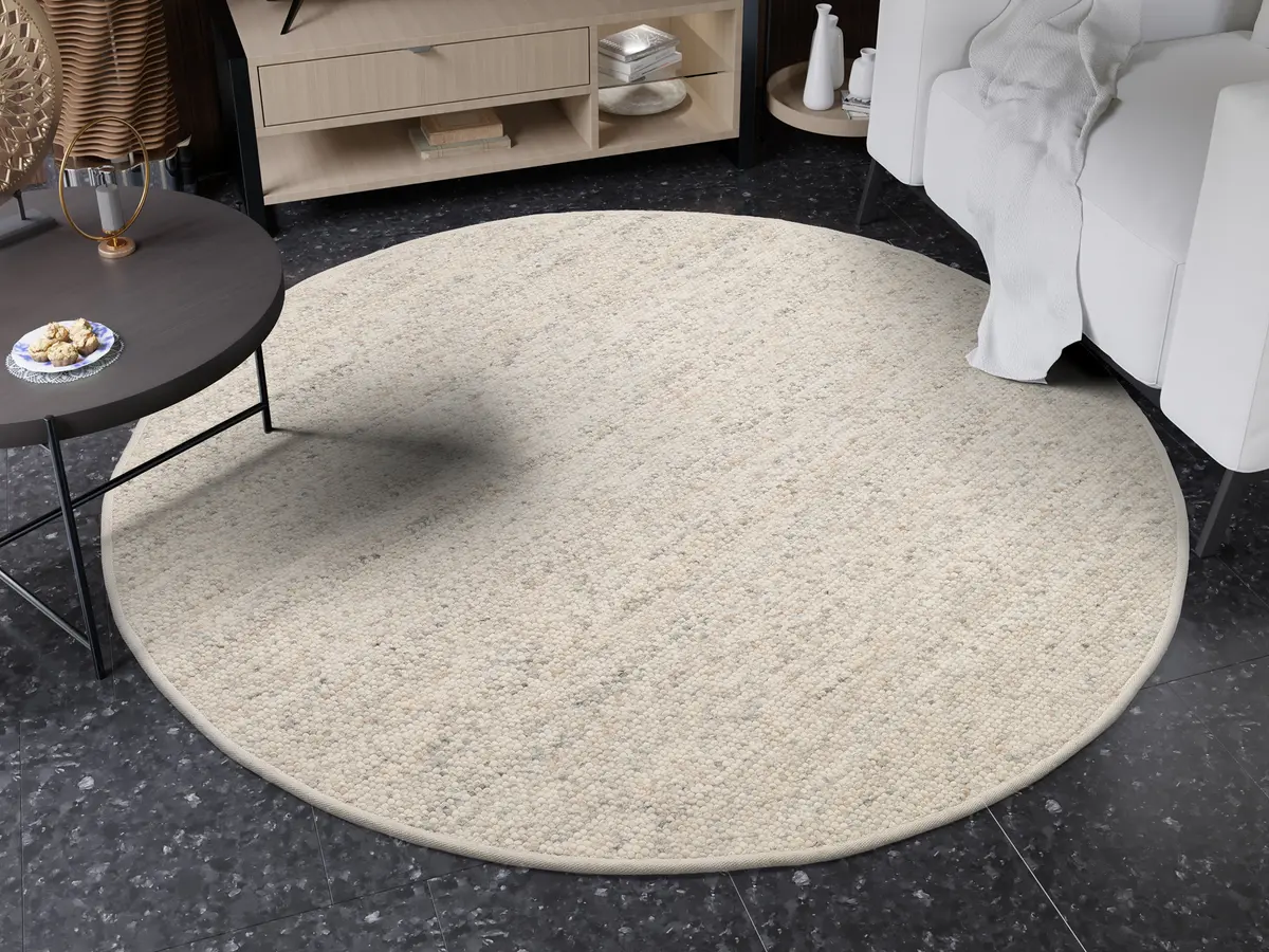 Teppich - Ø ca. 150 cm, Beige