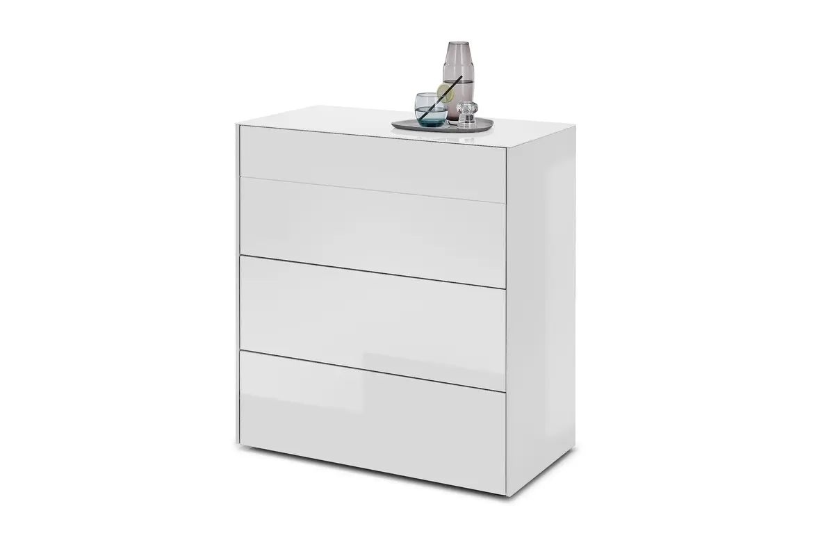 Kommode - B ca. 82 cm, Weiß