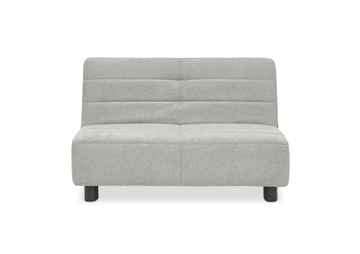  Faltsofa Easy - 2-Sitzer ohne Armlehne, ca. 140 cm inkl. Schlaffunktion, Stoff, Grau