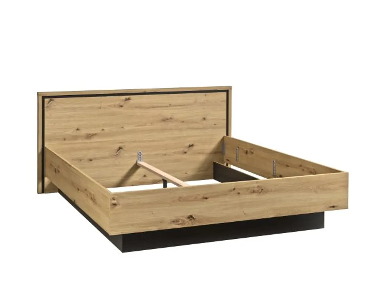 Bettgestell FARIDA - höhenverstellbar, Liegefläche ca. 180x200 cm, Eiche Dekor
