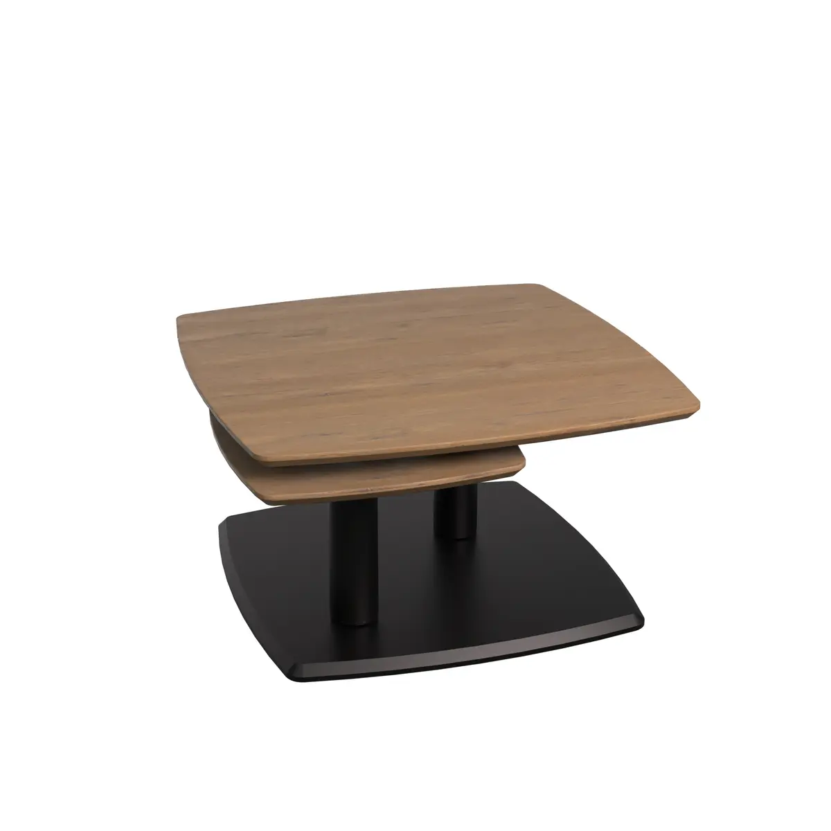 Couchtisch - LBH. ca. 76x76x43+38 cm, Wildeiche furniert